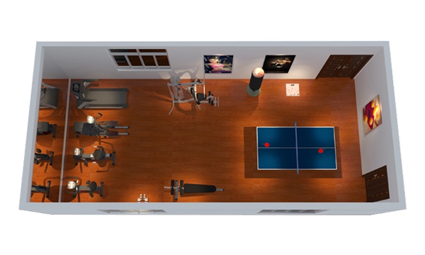 150平方健身房配置方案-广西快盈VIII体育健身器材有限公司